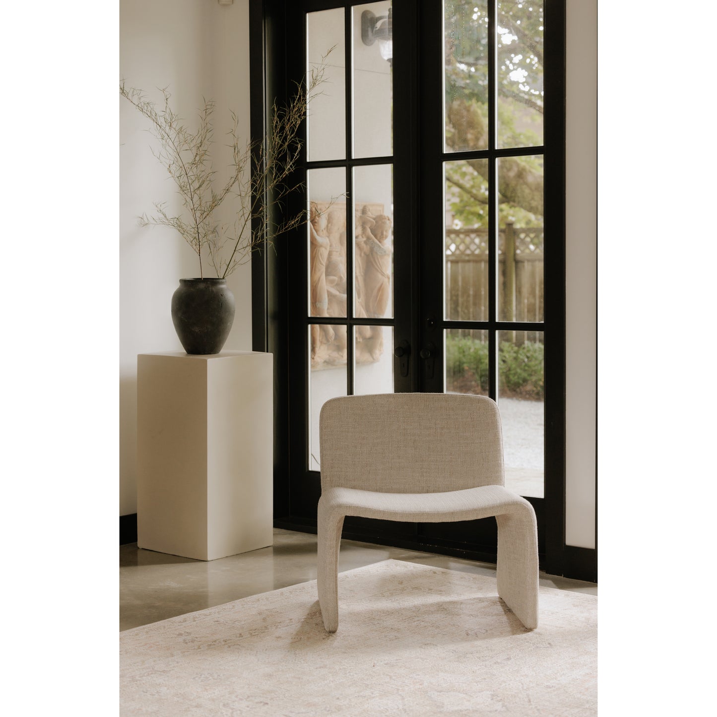 Moes Home Accent Chairs Ella Beige Contemporary Furniture