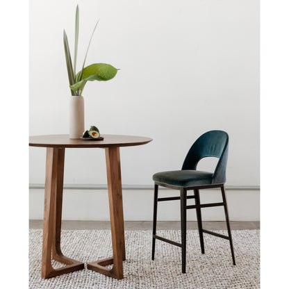 Moes Home Counter Stools Roger Blue Art Deco Furniture