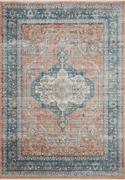 Magnolia Home by Joanna Gaines x Loloi Elise  Coral Blue Traditional