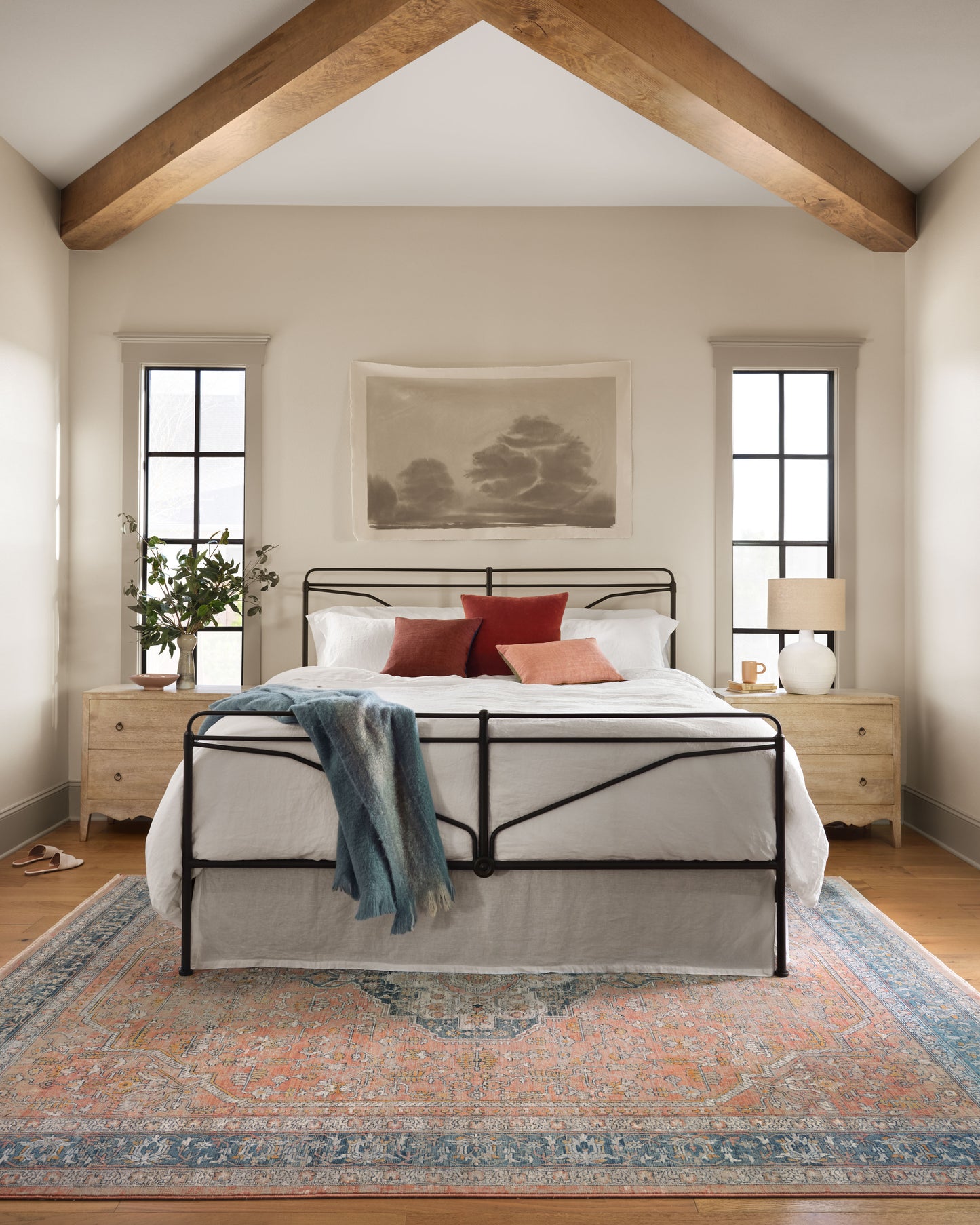 Magnolia Home by Joanna Gaines x Loloi Elise  Coral Blue Traditional