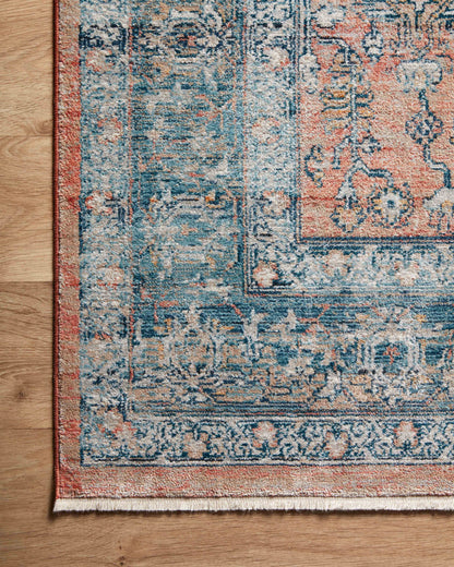 Magnolia Home by Joanna Gaines x Loloi Elise  Coral Blue Traditional