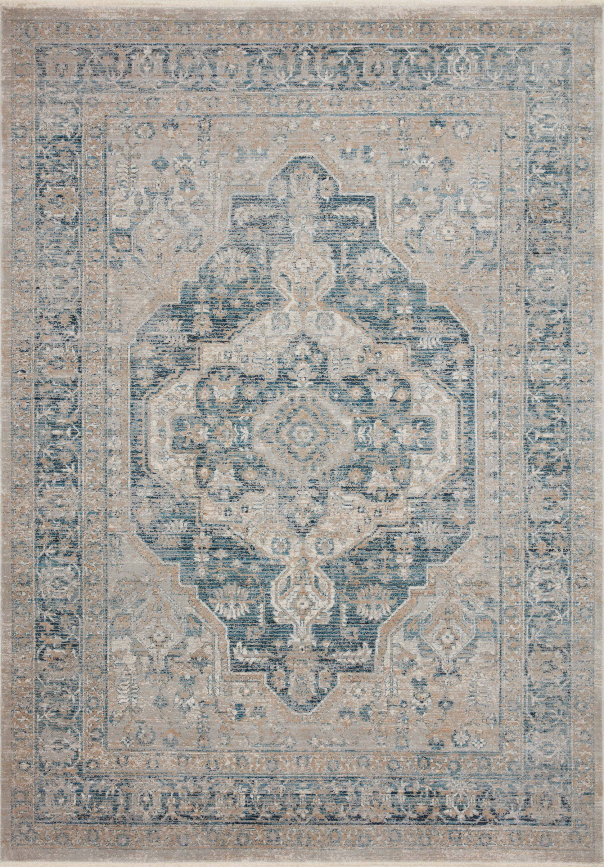 Magnolia Home by Joanna Gaines x Loloi Elise  Neutral Blue Traditional