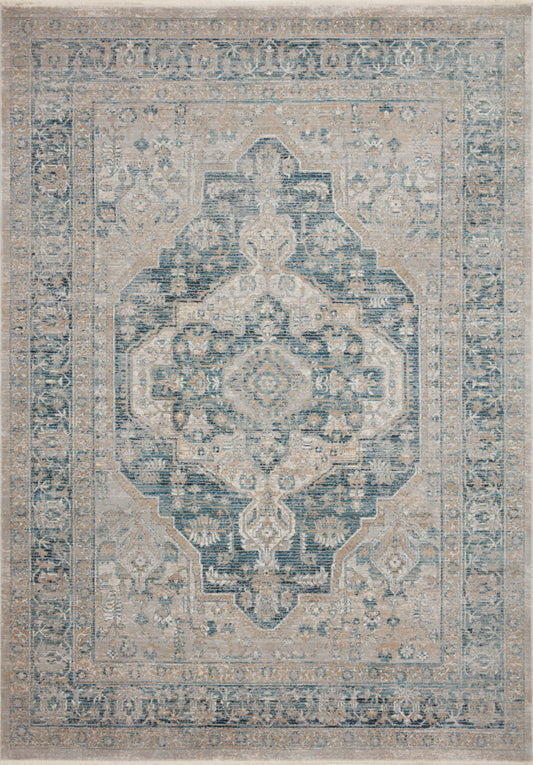 Magnolia Home by Joanna Gaines x Loloi Elise  Neutral Blue Traditional