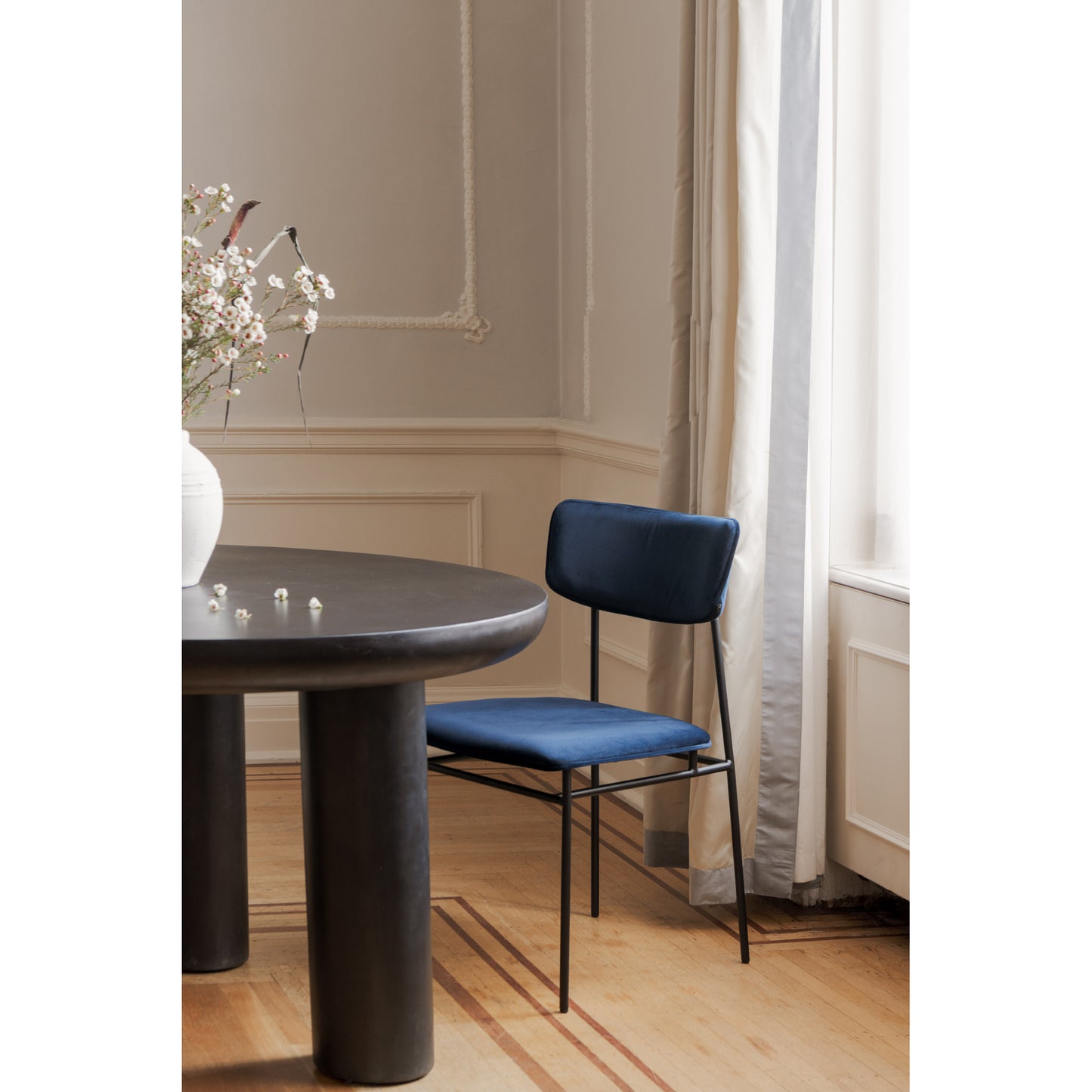 Moes Home Dining Chairs Sailor Blue Modern Furniture
