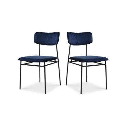 Moes Home Dining Chairs Sailor Blue Modern Furniture