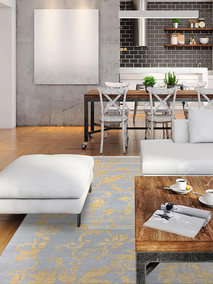 Artisan Emma Sky Gold Transitional Knotted Rug - Rugs - Artisan - Atlanta Designer Rugs