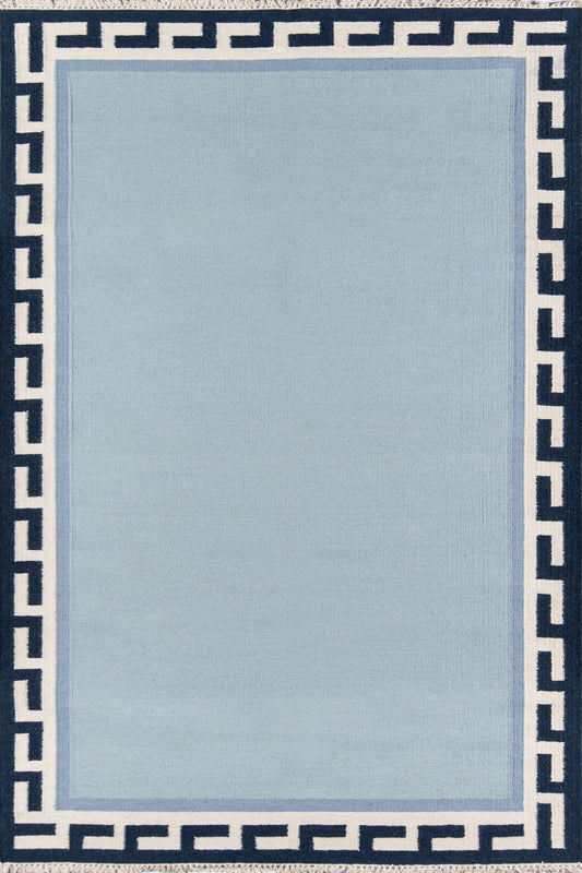 Erin Gates Thompson THO-8 Blue Contemporary Hand Woven Rug