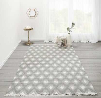 Erin Gates Thompson THO10 Grey Contemporary Hand Woven Rug