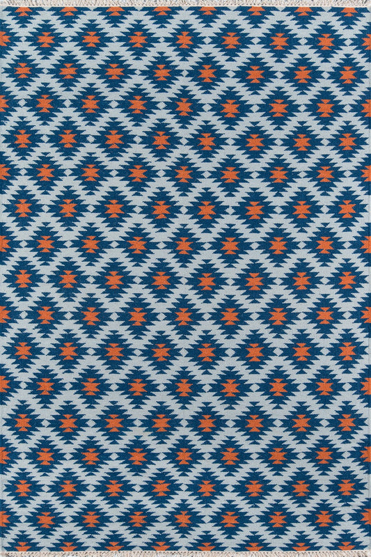 Erin Gates Thompson THO10 Navy Contemporary Hand Woven Rug