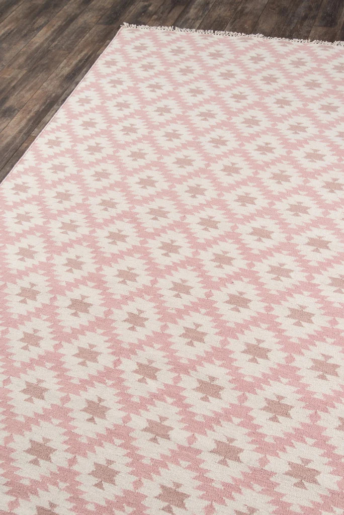 Erin Gates Thompson THO10 Pink Contemporary Hand Woven Rug