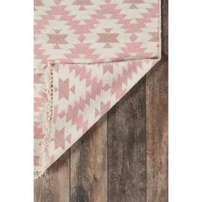 Erin Gates Thompson THO10 Pink Contemporary Hand Woven Rug