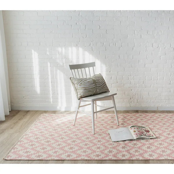 Erin Gates Thompson THO10 Pink Contemporary Hand Woven Rug
