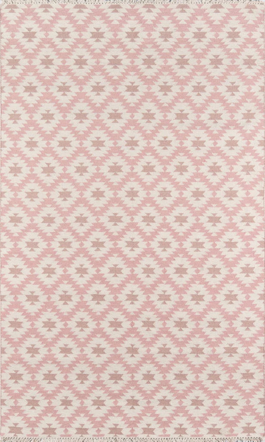 Erin Gates Thompson THO10 Pink Contemporary Hand Woven Rug