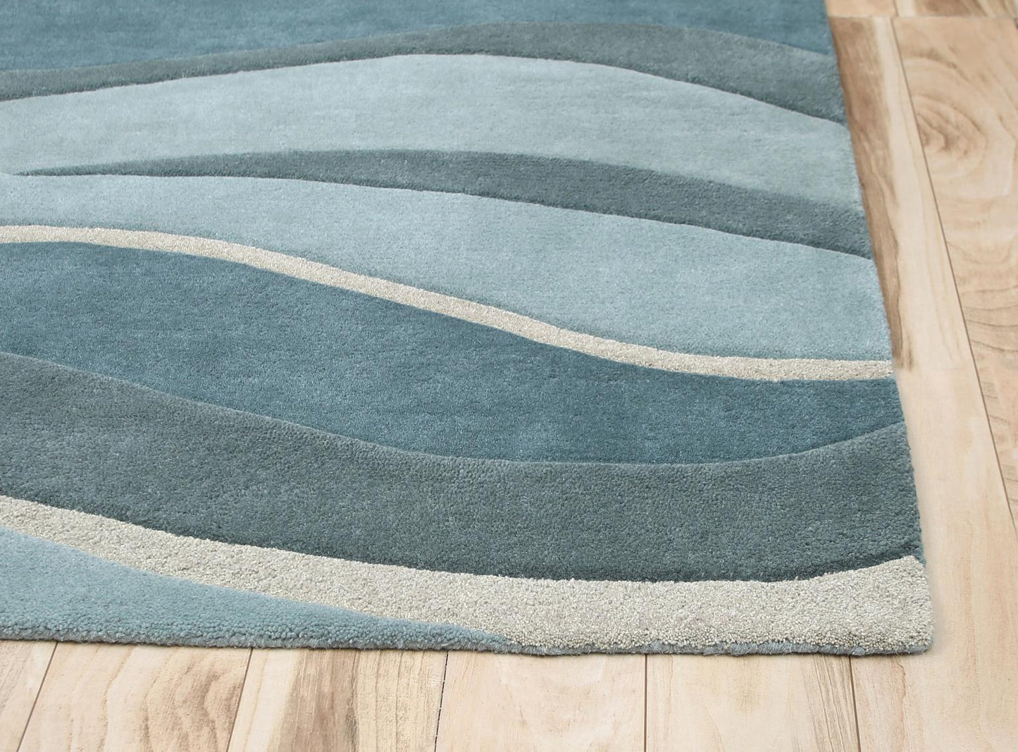 Kas Eternity 1053 Ocean Contemporary Hand Tufted Rug