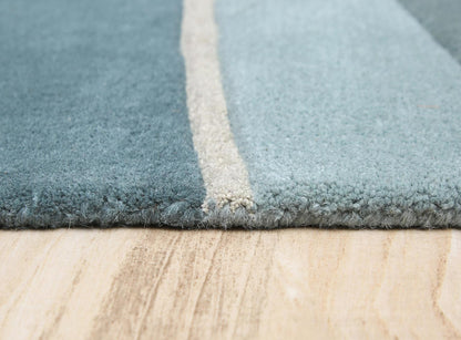 Kas Eternity 1053 Ocean Contemporary Hand Tufted Rug