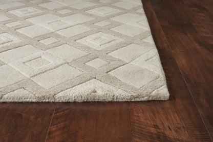 Kas Eternity 1055 Ivory Contemporary Hand Tufted Rug