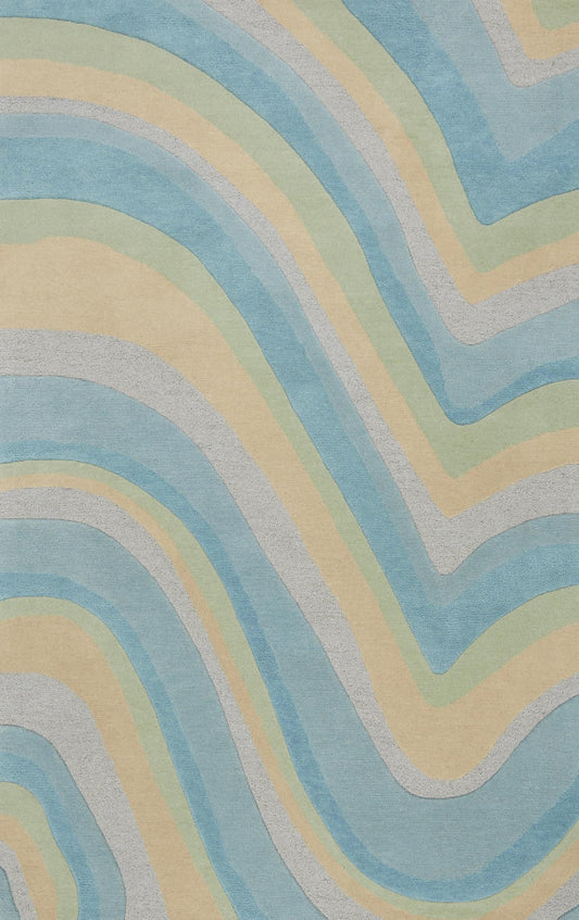 Kas Eternity 1059 Ocean Contemporary Hand Tufted Rug