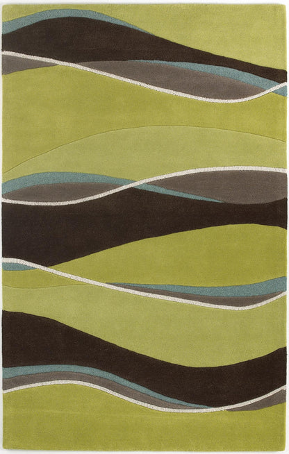 Kas Eternity 1084 Lime Mocha Contemporary Hand Tufted Rug