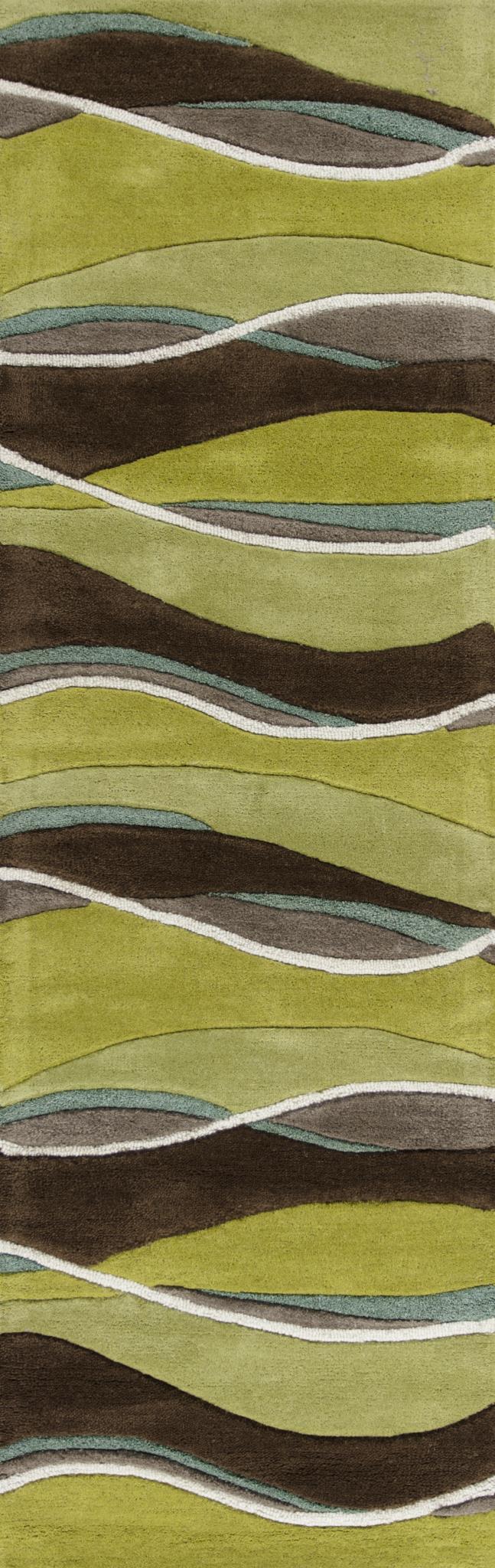 Kas Eternity 1084 Lime Mocha Contemporary Hand Tufted Rug