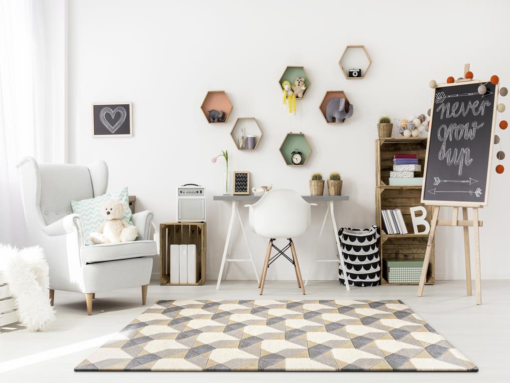 Kas Eternity 1060 Ivory Grey Contemporary Hand Tufted Rug