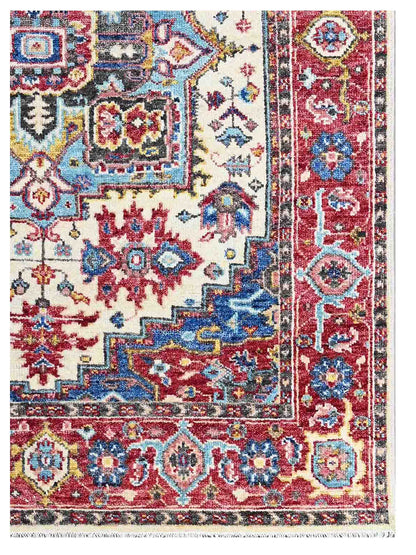 Artisan Felicity  Beige Red Transitional Knotted Rug