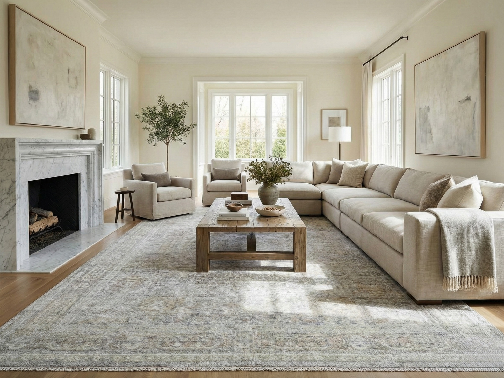 Artisan Felicity FB-467 Grey Transitional Knotted Rug or Livingroom