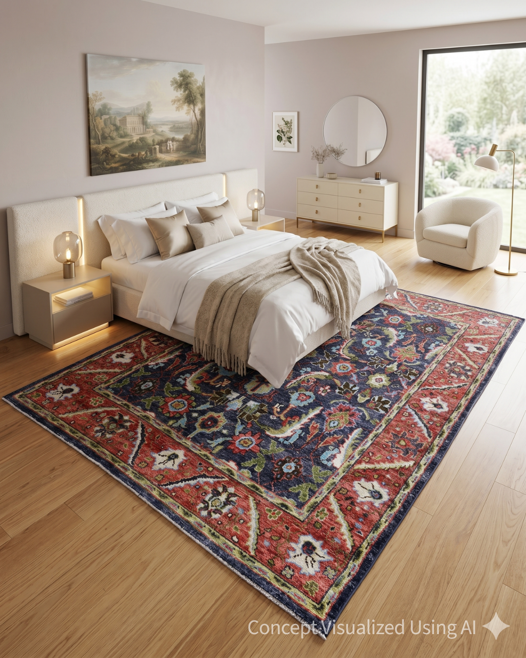 Artisan Felicity FB-477 Charcoal Traditional Knotted Rug for Bedroom