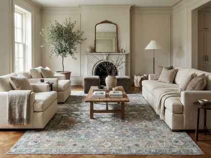 Artisan Felicity FB-483 Dk.Grey Transitional Knotted Rug for Livingroom