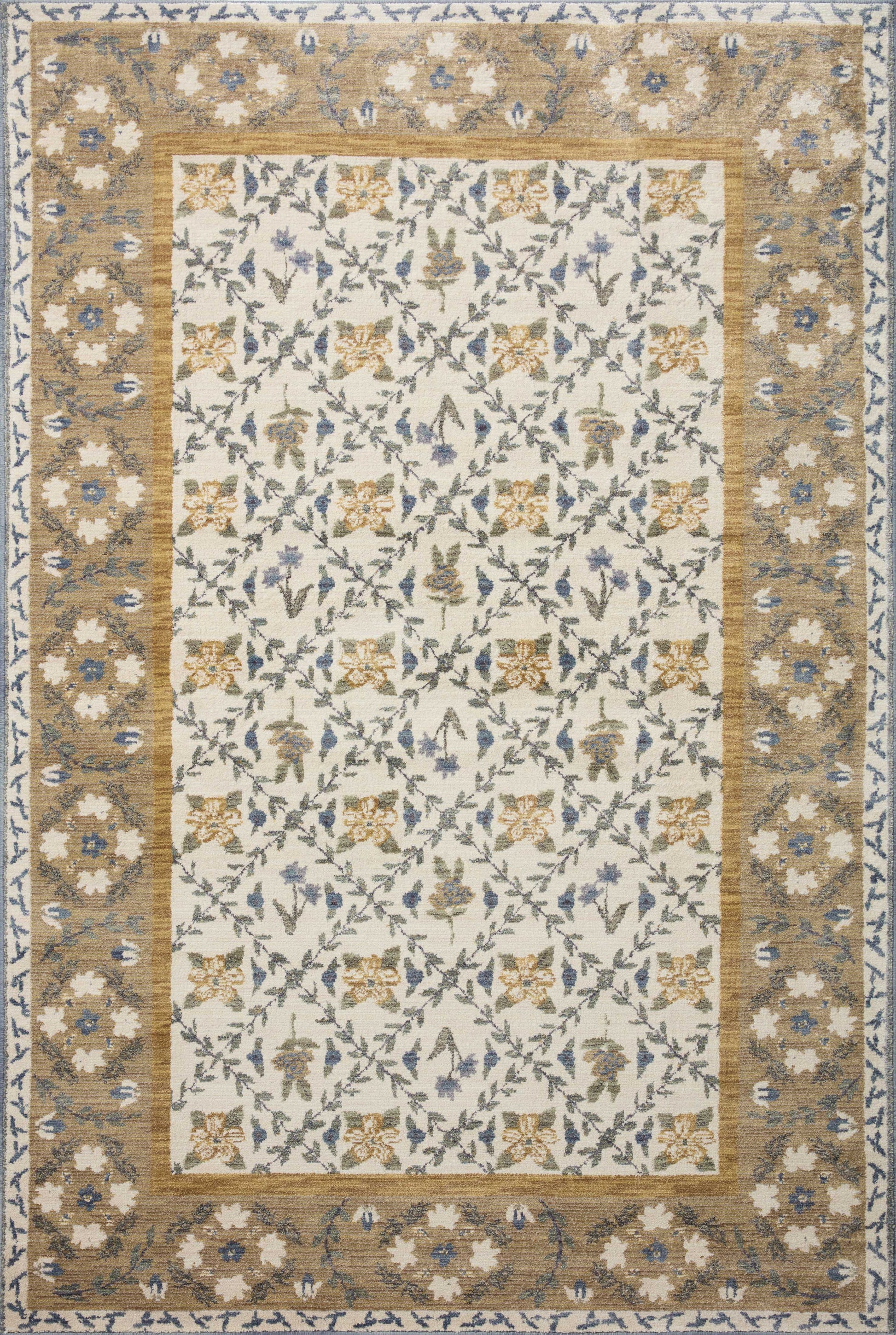 Rifle Paper Co. x Loloi Fiore  Gold  Contemporary