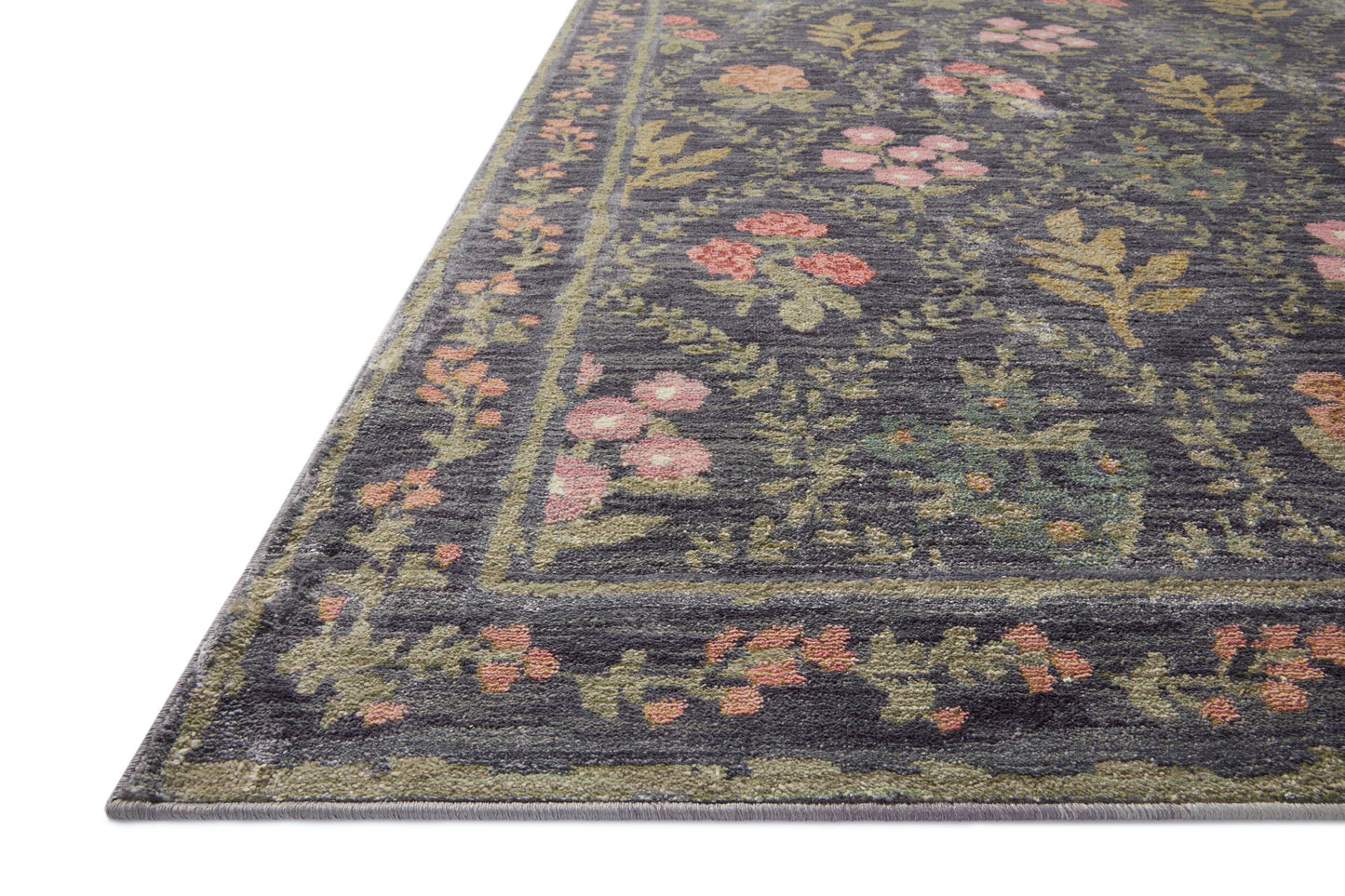 Rifle Paper Co. x Loloi Fiore  Charcoal  Contemporary