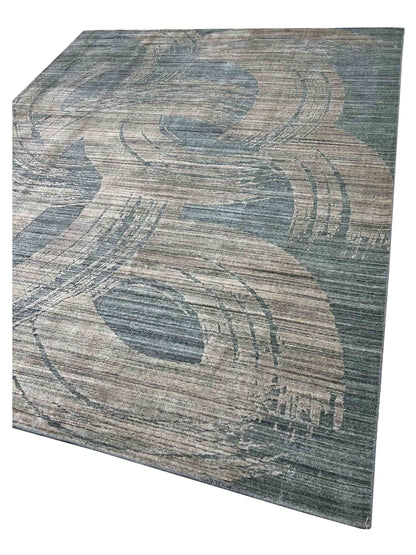 Artisan Luxus FL-1014 Blue Cream Modern Loom Rug