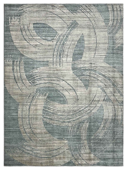 Artisan Luxus FL-1014 Blue Cream Modern Loom Rug