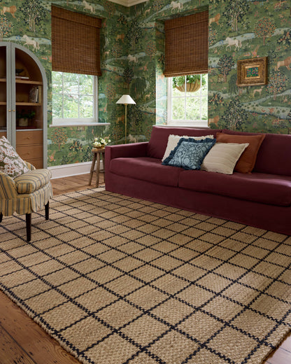 Chris Loves Julia x Loloi Fletcher  Natural Black Contemporary