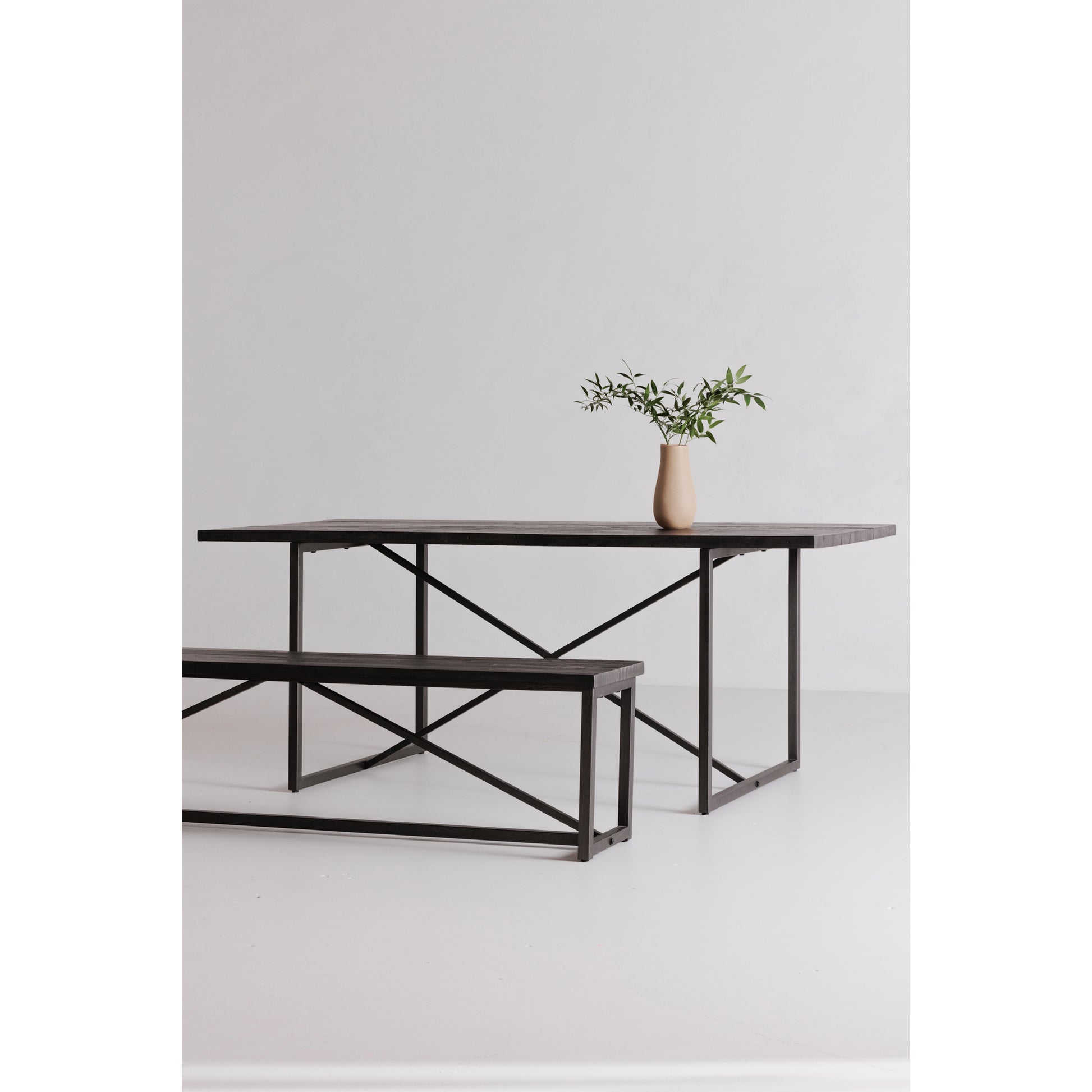 Moes Home Benches Sierra Black Rustic Furniture