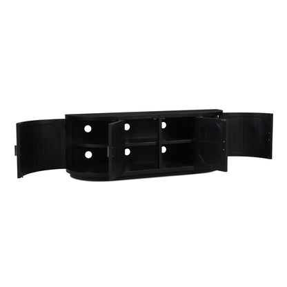 Moes Home TV Tables NICOLA Black Rustic Furniture