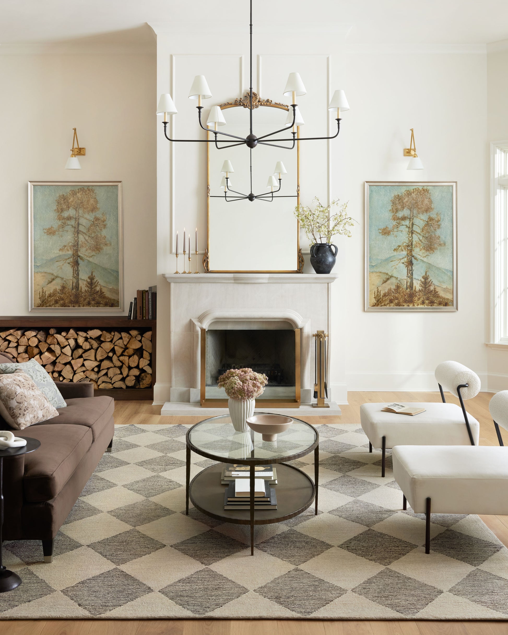 Chris Loves Julia x Loloi Francis  Beige Charcoal Contemporary