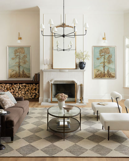 Chris Loves Julia x Loloi Francis  Beige Charcoal Contemporary