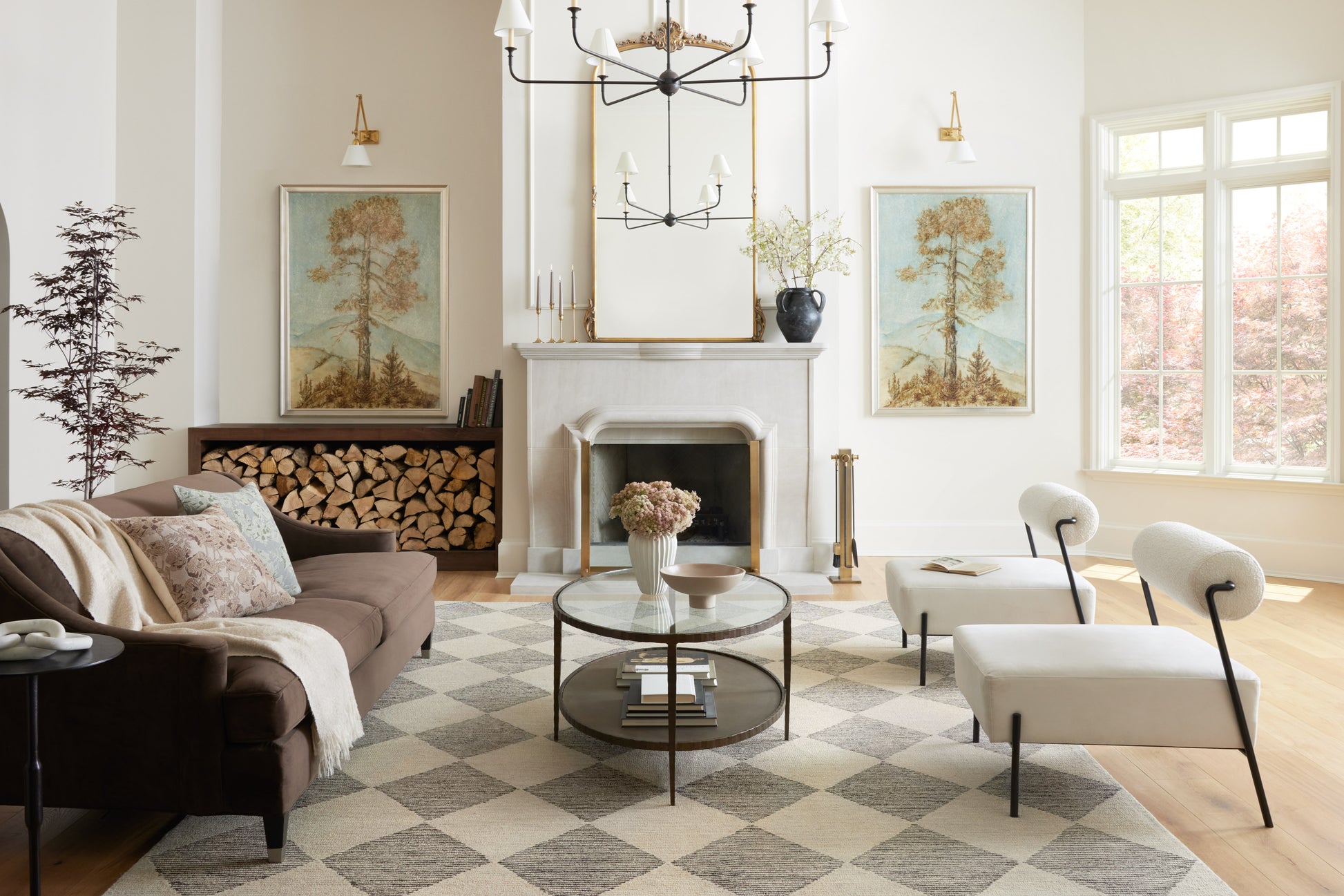 Chris Loves Julia x Loloi Francis  Beige Charcoal Contemporary