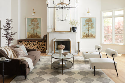 Chris Loves Julia x Loloi Francis  Beige Charcoal Contemporary