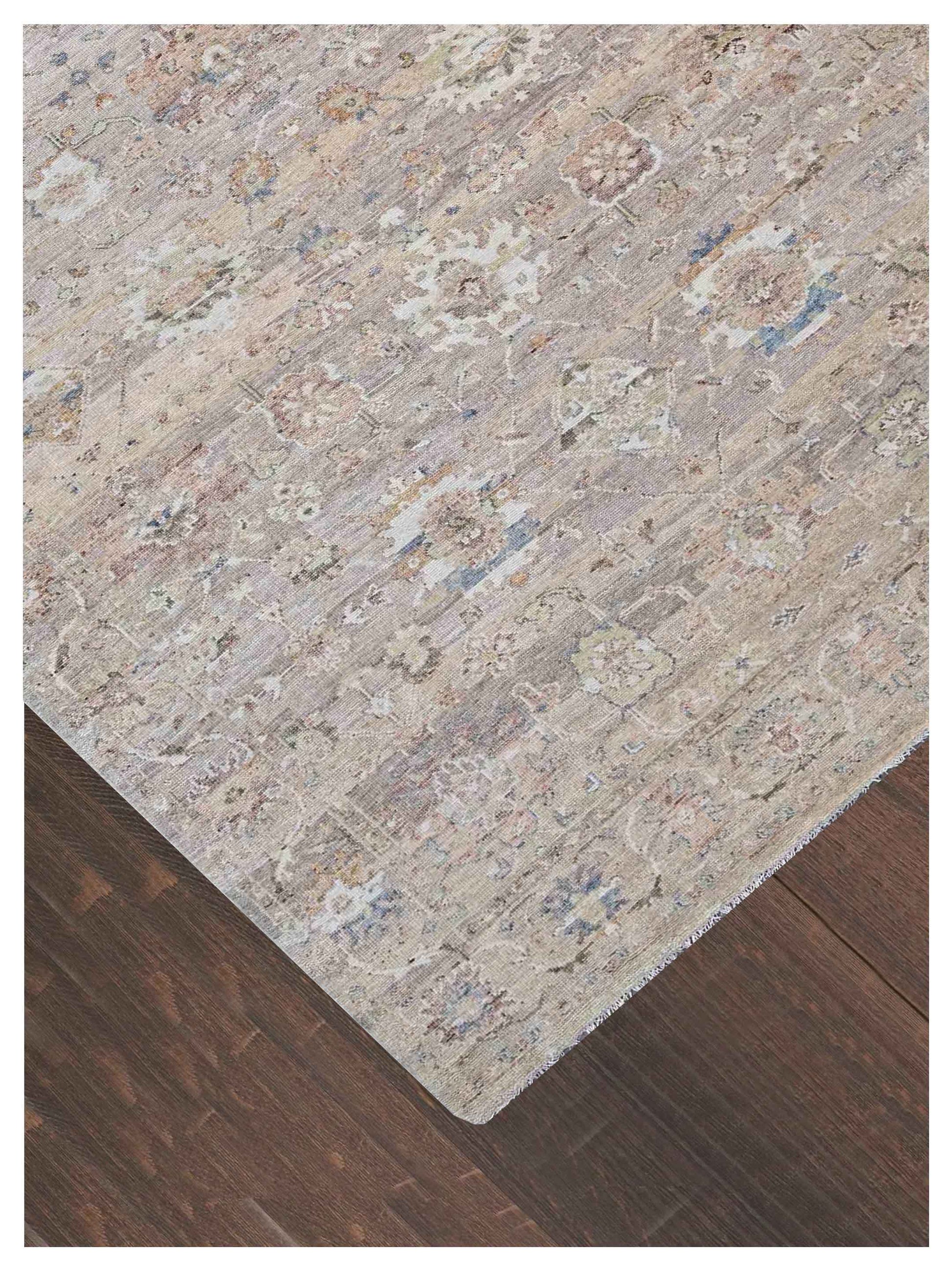 Artisan Vintage Modern Rose Gold Transitional Knotted Rug – Atlanta ...