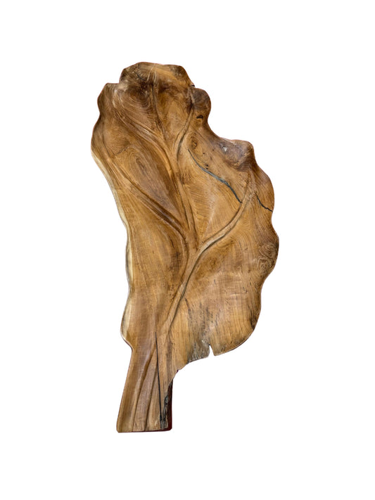 Eclectic Home Accent Teak Leaf Plate 1127 Wooden Decor Furniture