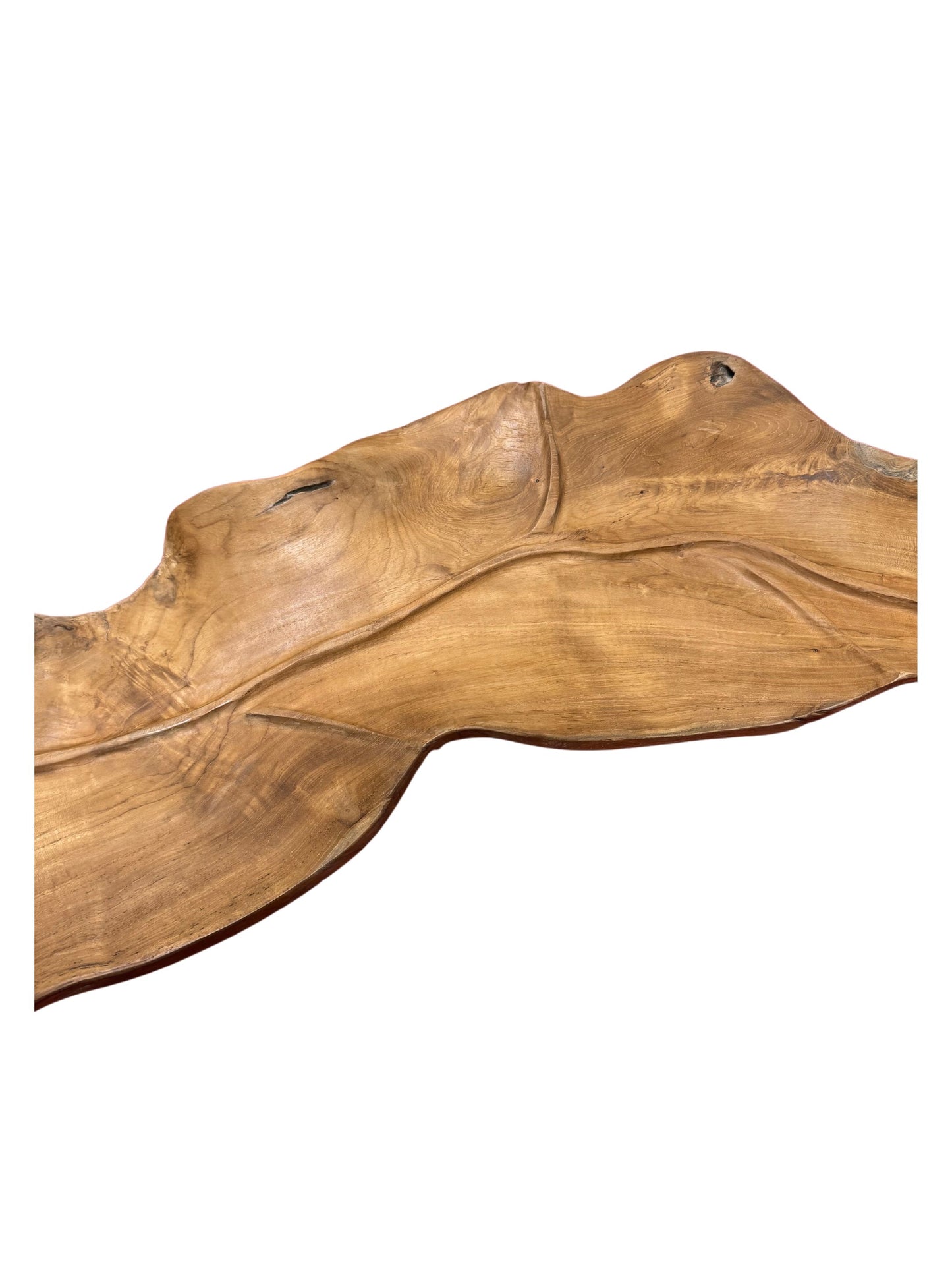 Eclectic Home Accent Teak Leaf Plate 1228M Wooden Decor Furniture