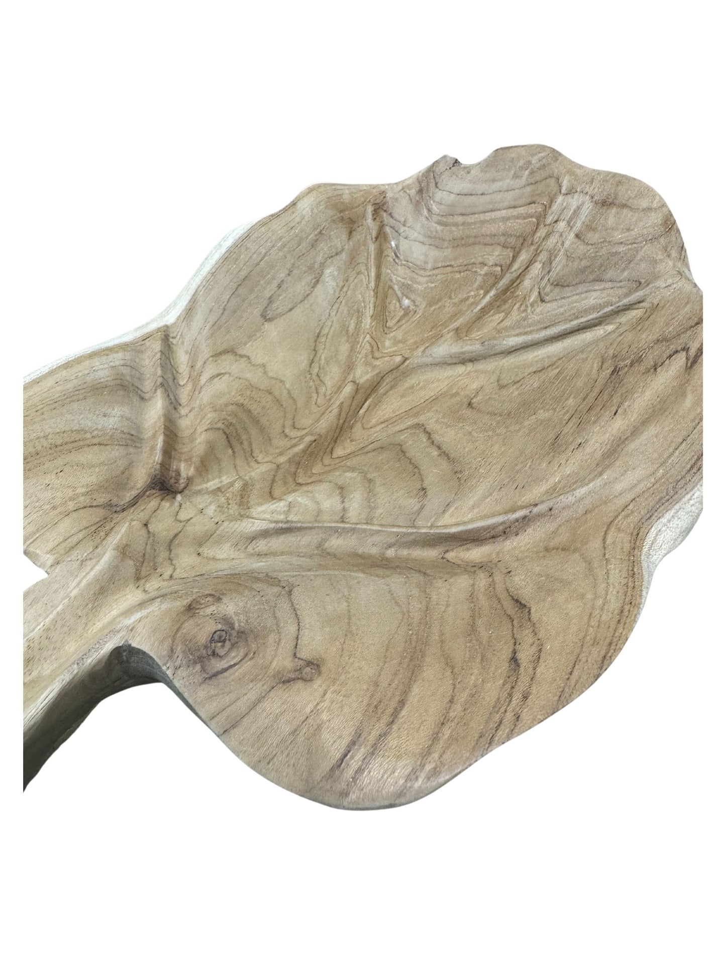 Eclectic Home Accent Teak Leaf Plate 130120 Wooden Decor Furniture