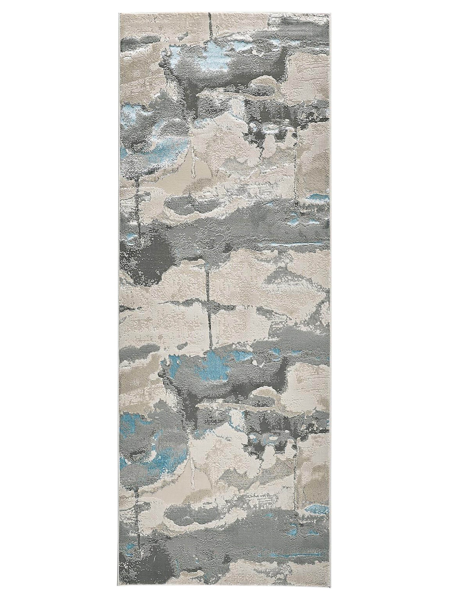 Feizy Azure 3525F Blue Gray Transitional Machine Woven Rug