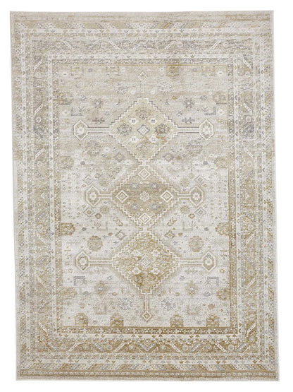 Feizy Aura 3738F Gold Beige Modern/Vintage/Classic Machine Woven