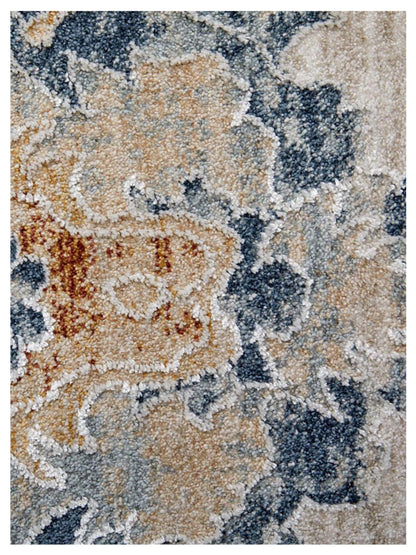 Feizy Pasha 39M9F Beige Blue Traditional Machinemade Rug - Rugs - Feizy - Atlanta Designer Rugs