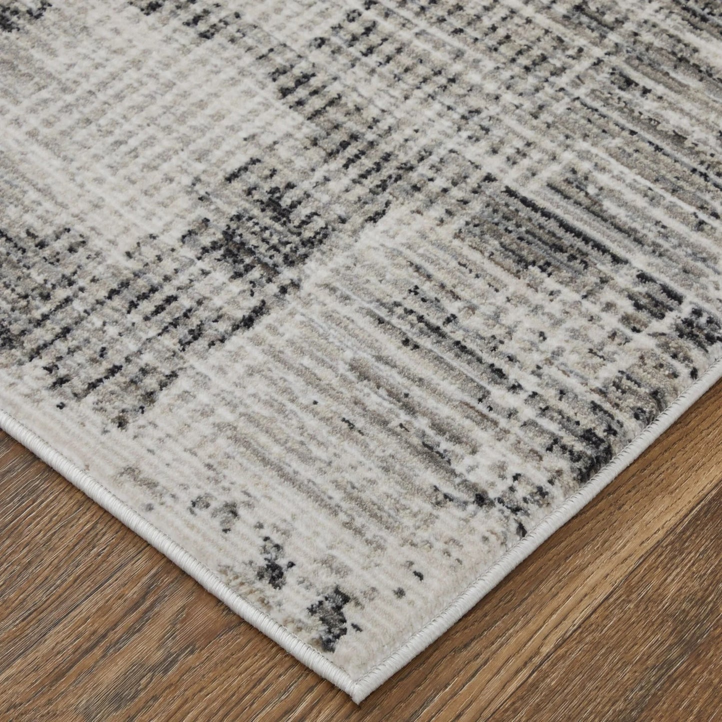 Feizy Sonora 39NYF Gray Ivory Modern/Abstract Machinemade Rug