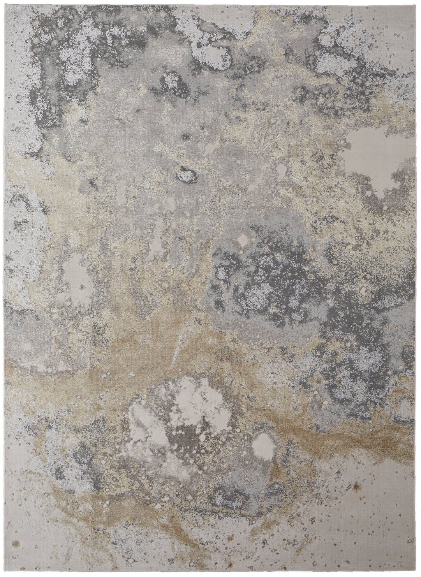 Feizy Astra 39L3F Gray Gold Transitional/Industrial/Casual Machine Woven Rug - Rugs - Feizy - Atlanta Designer Rugs