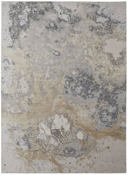 Feizy Astra 39L3F Gray Gold Transitional/Industrial/Casual Machine Woven Rug - Rugs - Feizy - Atlanta Designer Rugs