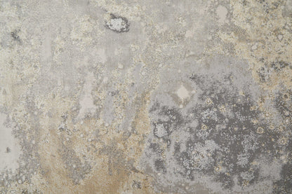 Feizy Astra 39L3F Gray Gold Transitional/Industrial/Casual Machine Woven Rug - Rugs - Feizy - Atlanta Designer Rugs